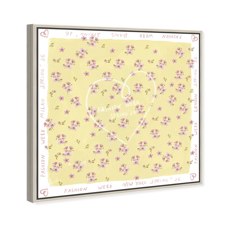 Butter Spring Fashion Print by Oliver Gal, 21"H x 21"W, Silver Floater Frame