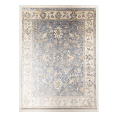 Handmade Cotton and Silk Oriental Area Rug