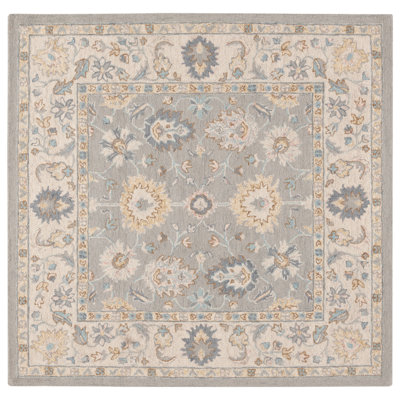Martha Stewart Hand Tufted Wool Cotton Oriental Rug in Ivory/Gray