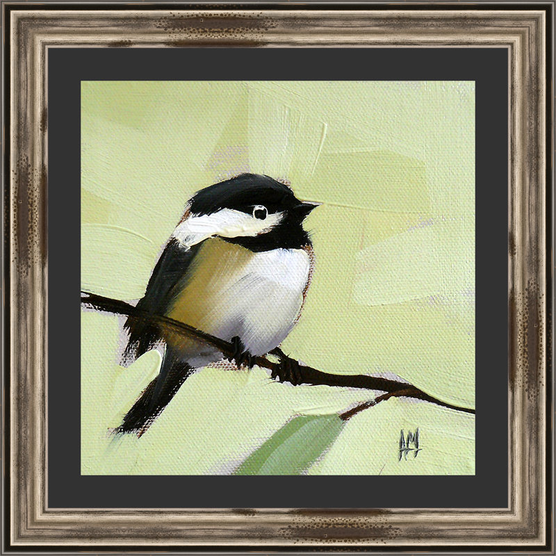 Faune, oiseaux et animaux, chickadee # 143, reproduction encadrée