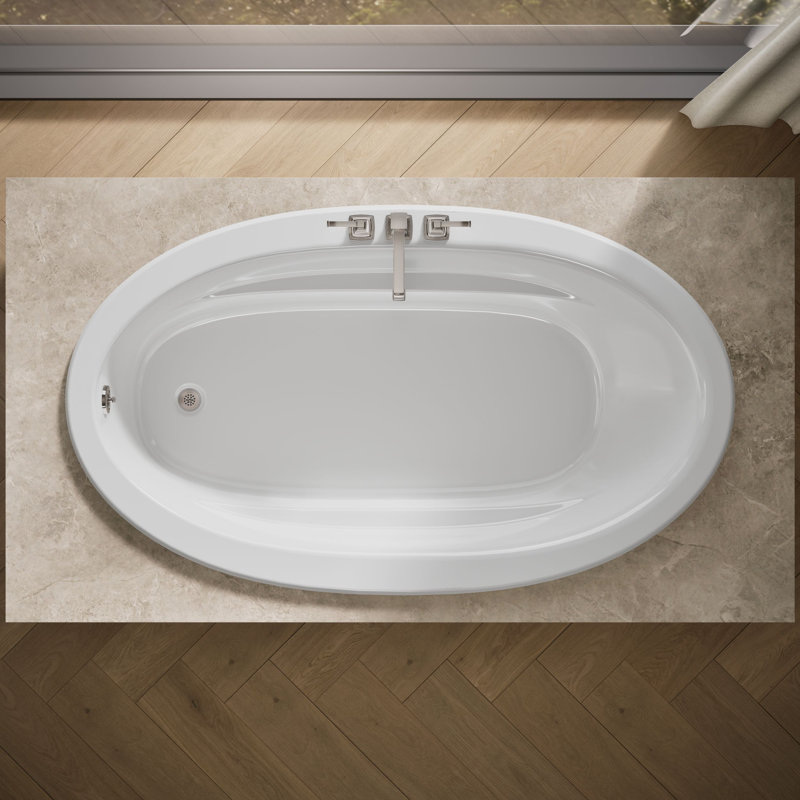 Sunward® 72" x 42" Soaking Bathtub, White