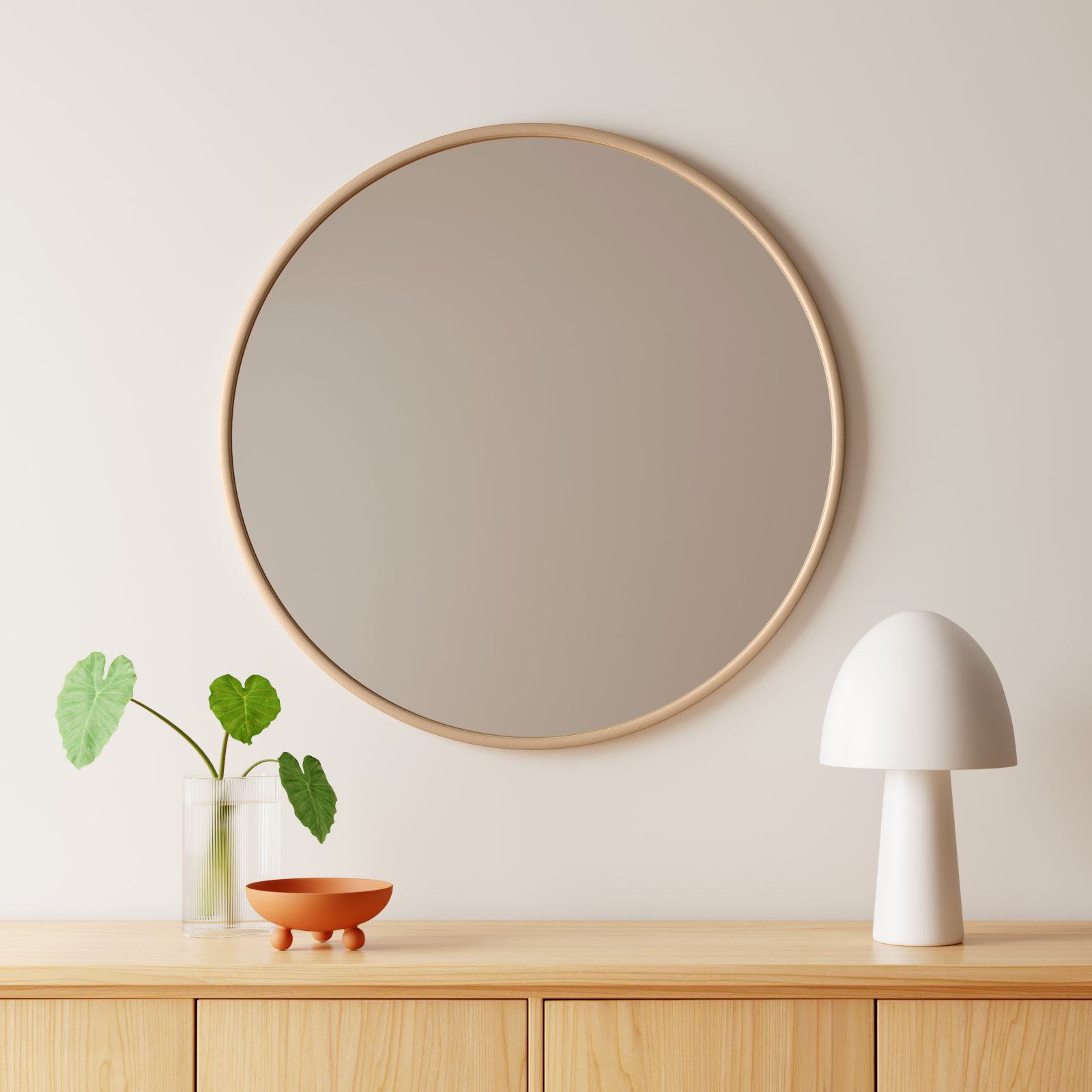 Sabine 60" Accent Mirror, 36" x 36", Brass