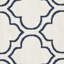 Tapis à motif géométrique ivoire / bleu marine Ammundsen-701233372