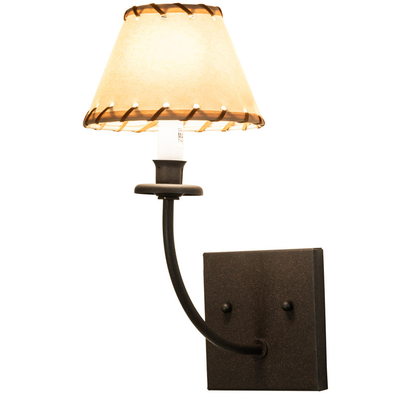 Rustic Bronze Lodge-Inspired Dimmable Wall Sconce