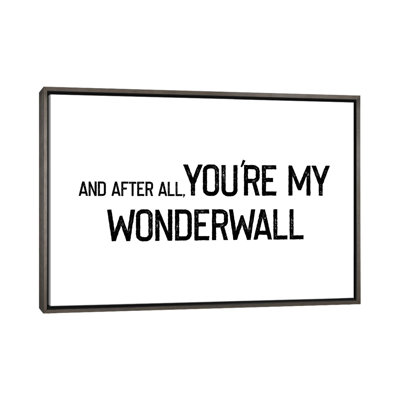 « Wonderwall », impression d’art textuel