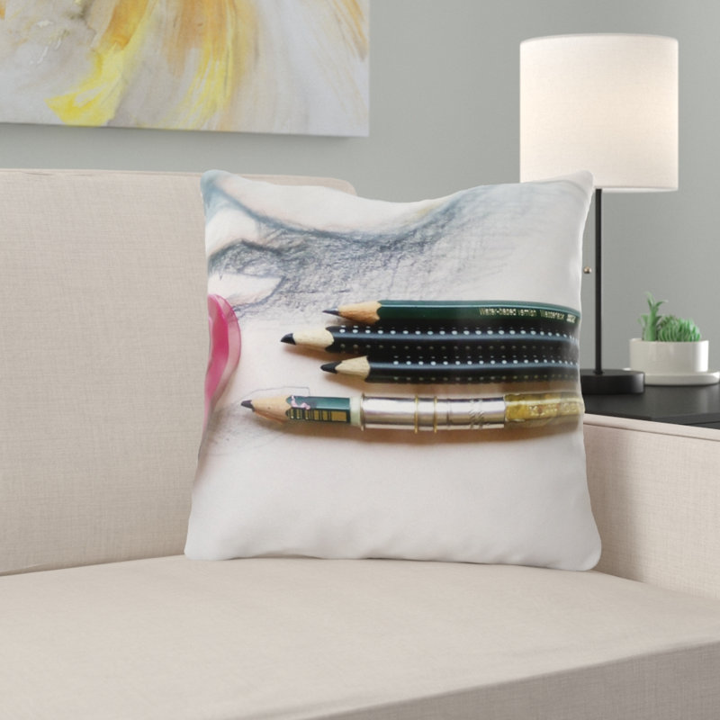 Coussin décoratif painting Matherne, Microsuède, Intérieur
