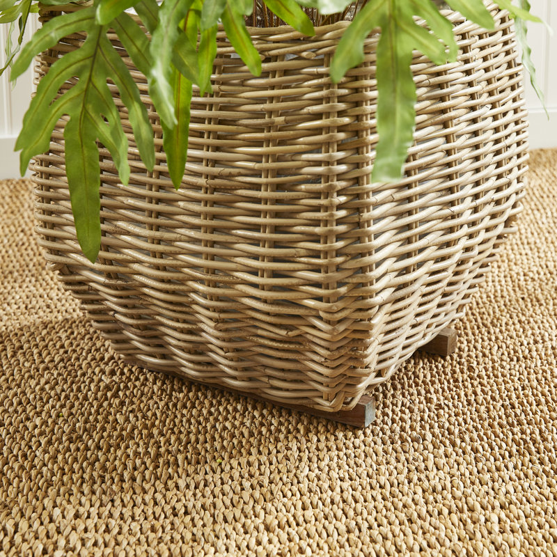 Sylvie Handmade Seagrass Planter, 18" H x 19" W x 19" D