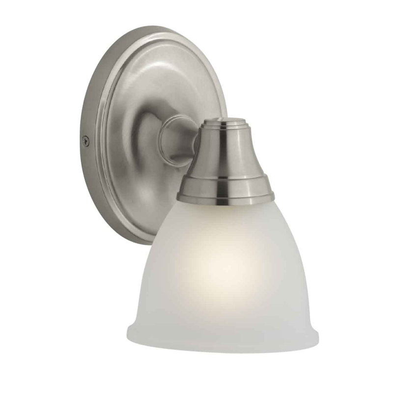 Forté Transitional 1-Light Bath Sconce, Vibrant Brushed Nickel
