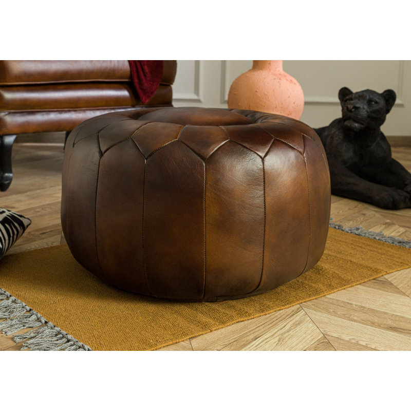 CHESTERFIELD Solid Wood Accent Stool