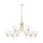 Lustre 9 lumières avec abat-jour en verre martelé Corder-1784523460