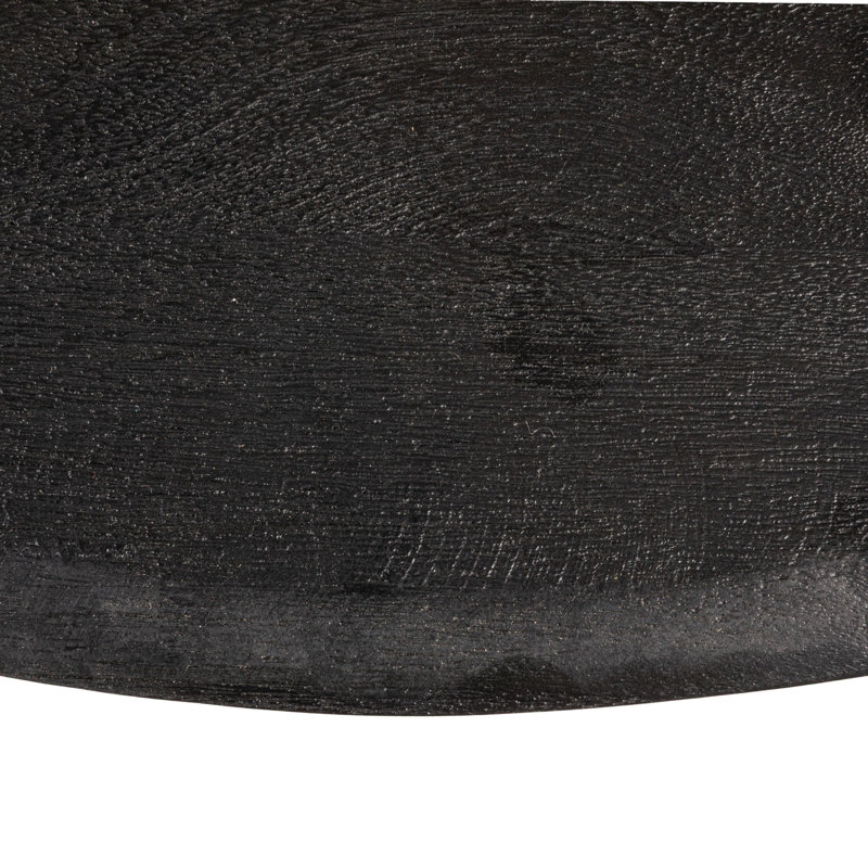 Table basse en bois de manguier asymétrique Declan, Noir