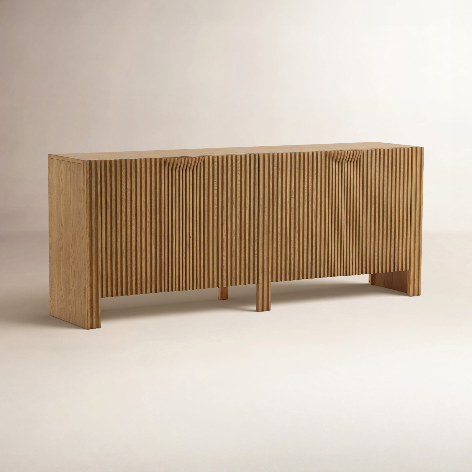 Minka Oak Sideboard, 32" H x 78.5" W x 18" D