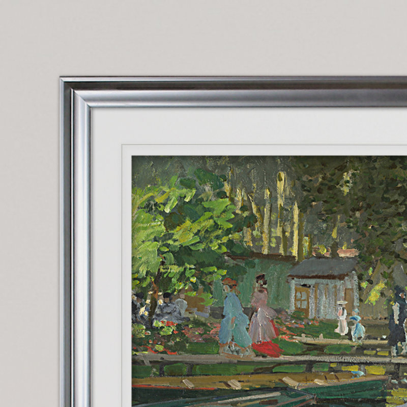 « salle de bain à la grenouillere », impression, Argent, H 31 po x l 43 po x P 1,5 po