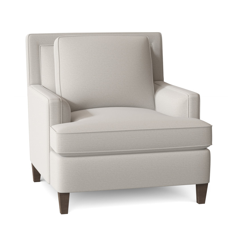 Addison 35" W Down Cushion Armchair, Blanca, Dove Chenille 1369-021