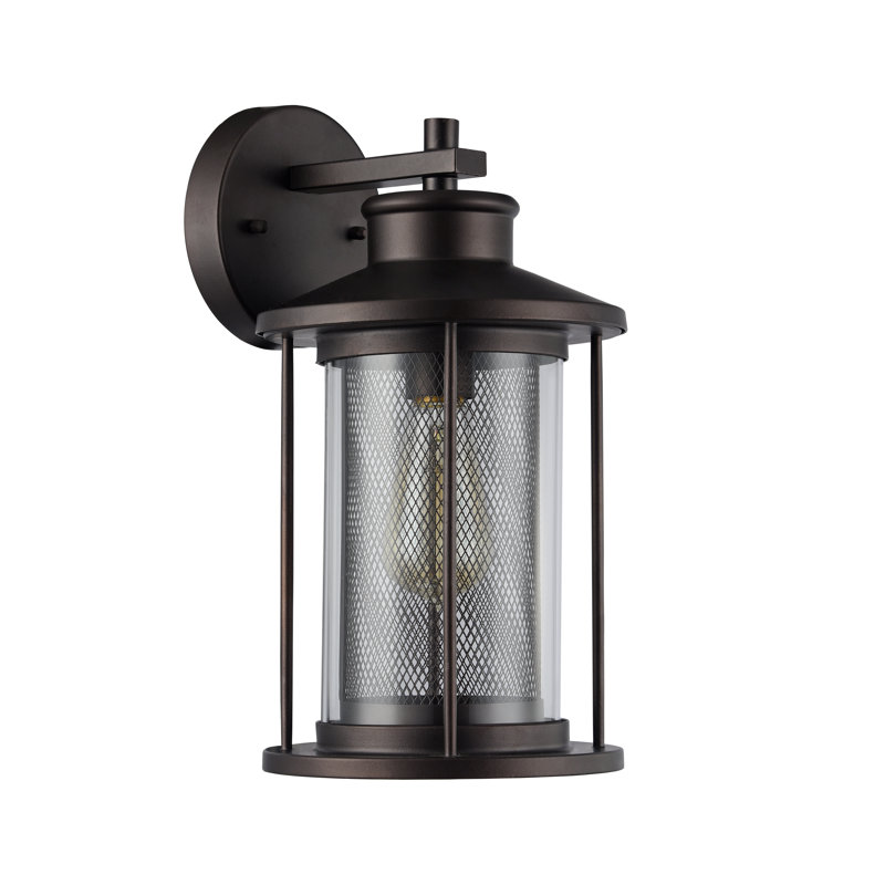 Lanterne murale d'extérieur 1 lumière Emery, H 11 po x l 5,75 po x P 6,75 po, Bronze huilé