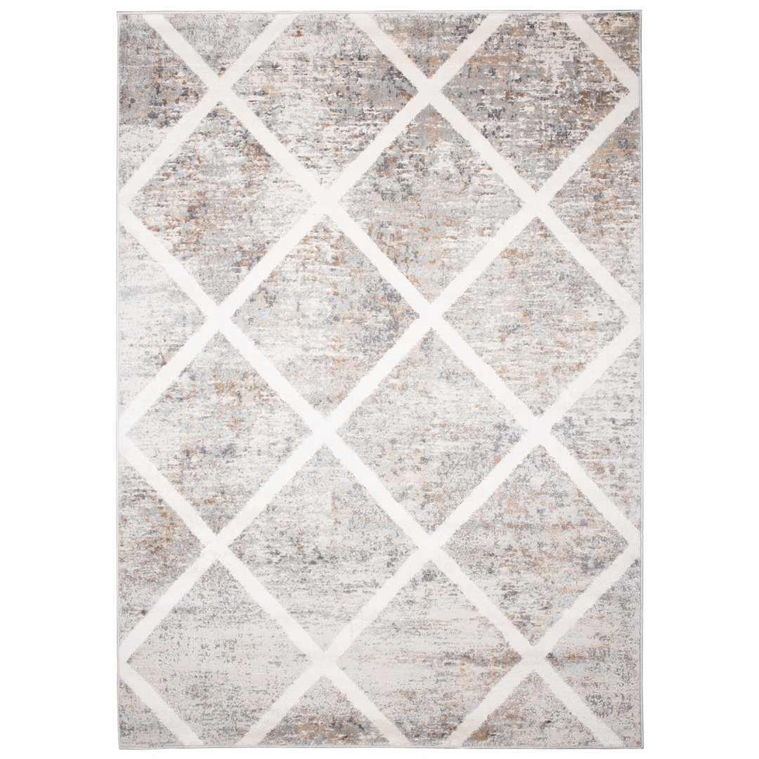 Flachgewebe-Teppich Darbydale in Grau/Beige