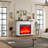 Electric Fireplace with 23 Inch Mantel, Farmhouse Electric Fireplaces TV Stand-784488026