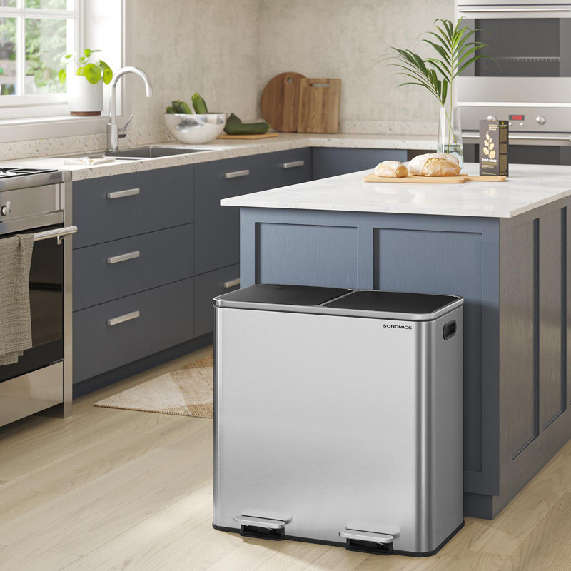 2 x 10.6 Gallon Compartments Trash Can