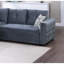 Canapé modulaire convertible en velours gris