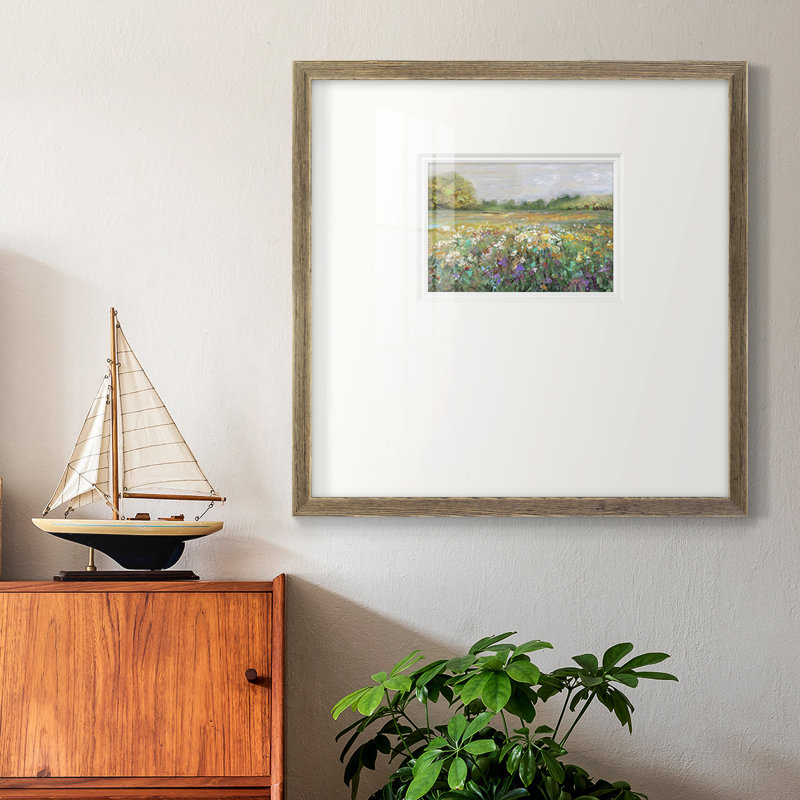 «Country Meadowpremium», reproduction encadrée, H 17 po x l 17 po x P 1,25 po, Brun