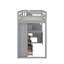 Twin Size Loft Bed With L-Shaped Desk And Drawers-956523823