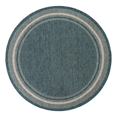 Sevil Teal/Beige/Gray Indoor / Outdoor Rug