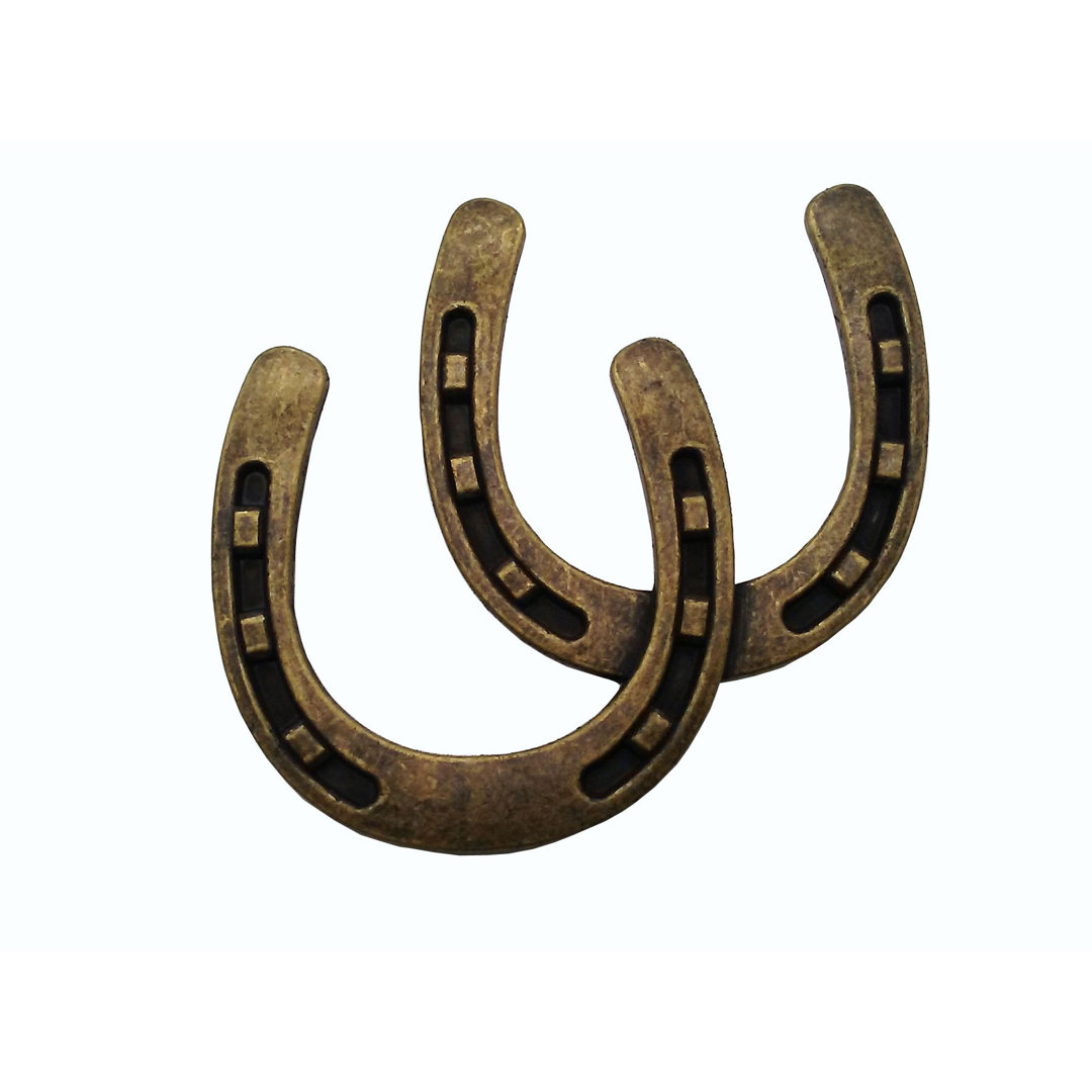 Double Horseshoe 2 1/2'' Center to Center Novelty Pull Buck Snort Lodge