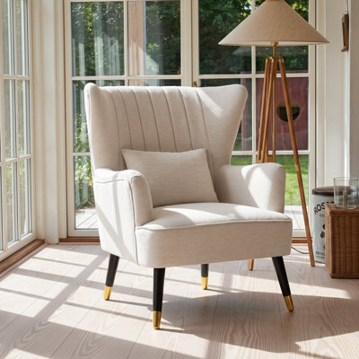 Nettey Upholstered Wingback Chair