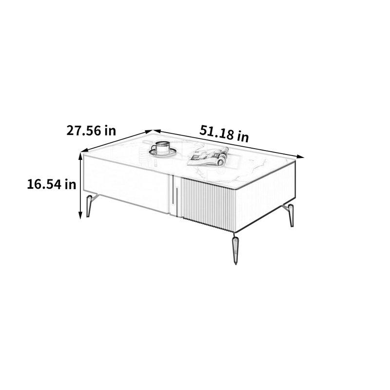 Table basse en pierre de luxe italienne