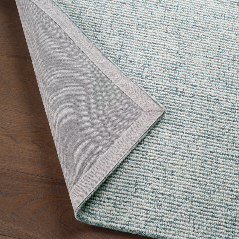 Tapis bleu / ivoire touffeté Sublime Texture Korvain SBL02 (9 pi 6 po x 13 pi 6 po), Noir, Rectangle 9 pi 6 po x 13 pi 6 po