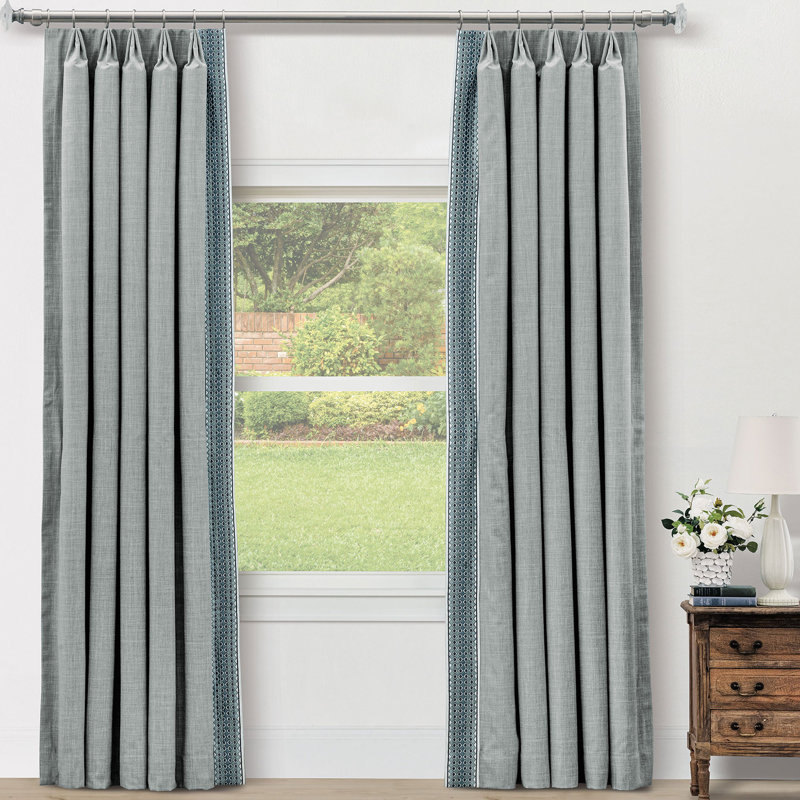 Panneau de rideau texturé Highclere gauche, L 20 po x L 84 po