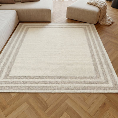  Tapis d'intérieur à poils longs ivoire à poils longs 5 pi 3 po x 7 pi 3 po Pacific