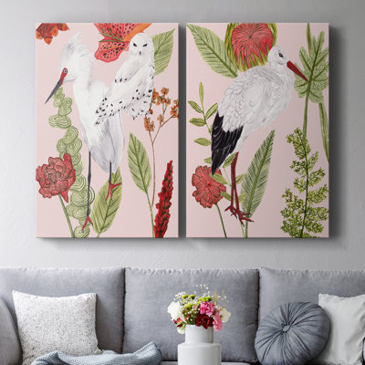 Oiseaux en mouvement III - Toile tendue avec châssis de qualité supérieure - Prêt à être accroché