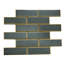 Athena Black 15" X 12" Glass Mosaic Wall Tile-63332420