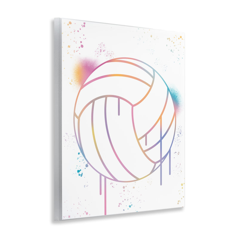 Plaque murale Graffiti Volleyball Drip, design par Marcus Prime