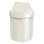 Poubelle commerciale intérieure ou extérieure en plastique recyclé 42 gallons Sturdy Essentials avec couvercle pivotant facile d'accès | Pour les écoles et les entreprises - Blanc