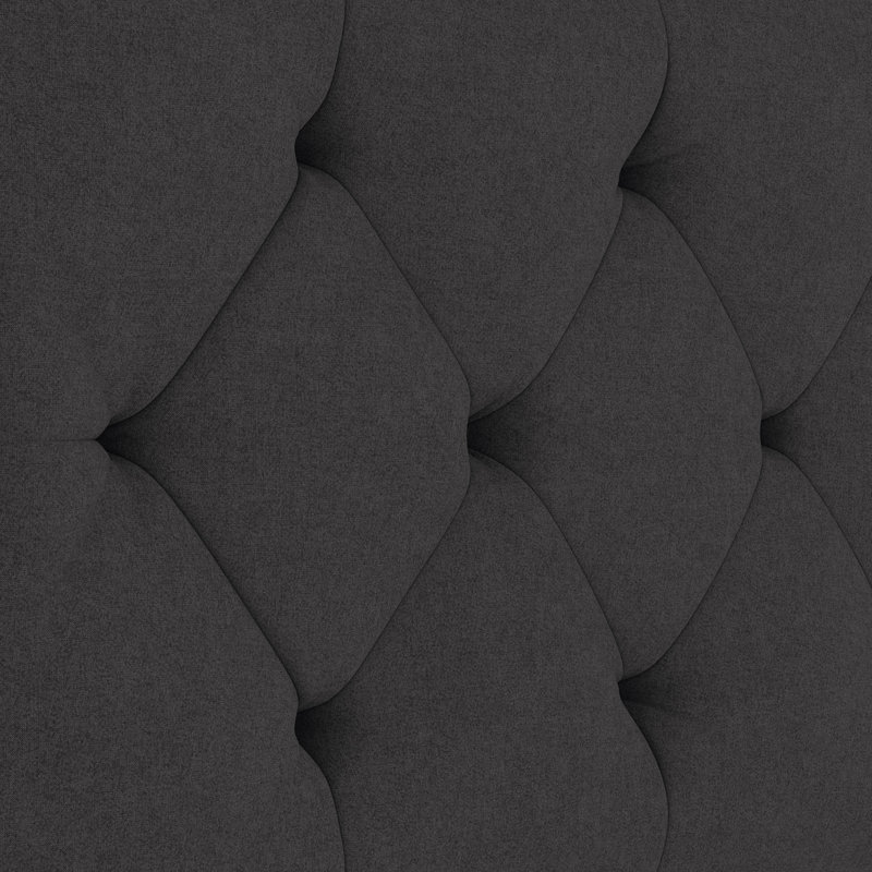 Tête de lit tapissier à hauteur réglable, gris foncé pliable, Gris foncé, Très grand lit
