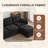 Cloud-Like Chenille Sectional Sofa with Ottoman, 3 Seater Deep Comfy Cloud Couch, Modern Soft Tufted Sofa for Living Room-848690098
