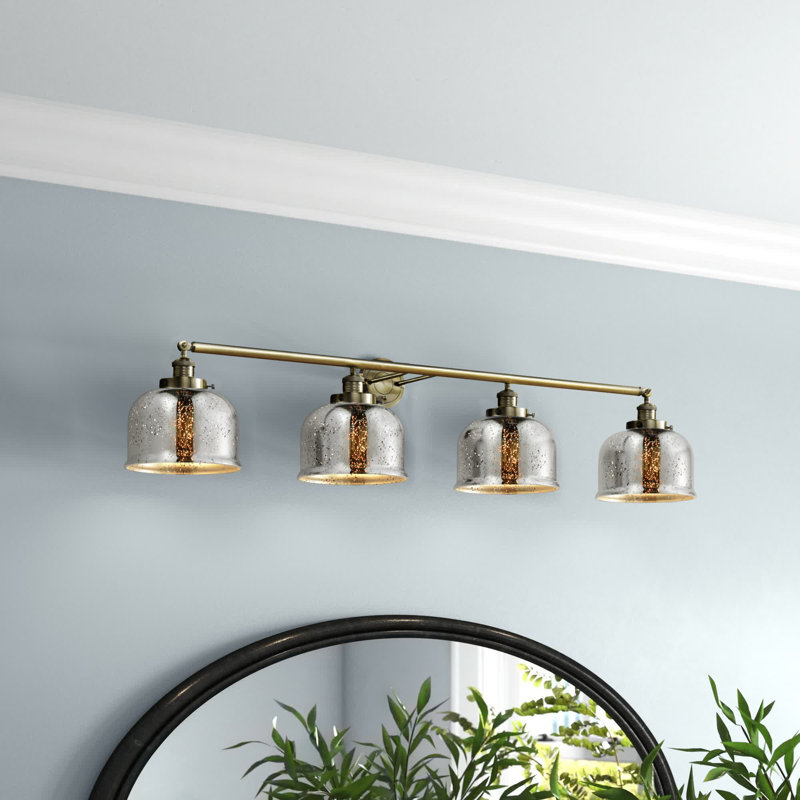Chesterhill 4 - Light Dimmable Vanity Light, 3 W LED Vintage Dimmable Bulb, Polished Chrome, Polished Chrome