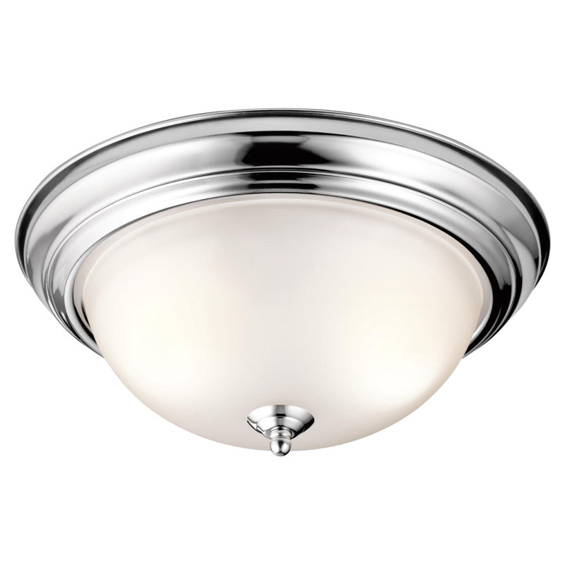 Plafonnier encastré simple à 2 lumières Schaaf, H 6 po x l 13,25 po x P 13,5 po