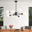 Lustre spoutnik moderne 8 lumières avec abat-jour en verre givré-47907828-49547387