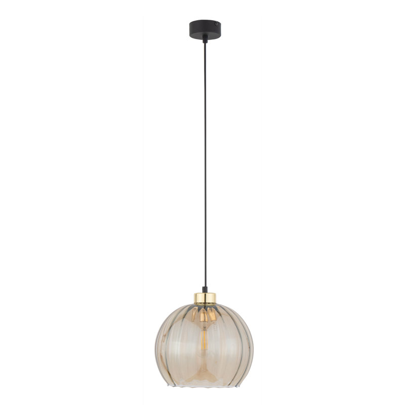 Devi 1 - Light Stainless Steel Ball Pendant, Brown