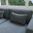 65'' Gray Polyester Corduroy Double Sofa Bed-1865416225
