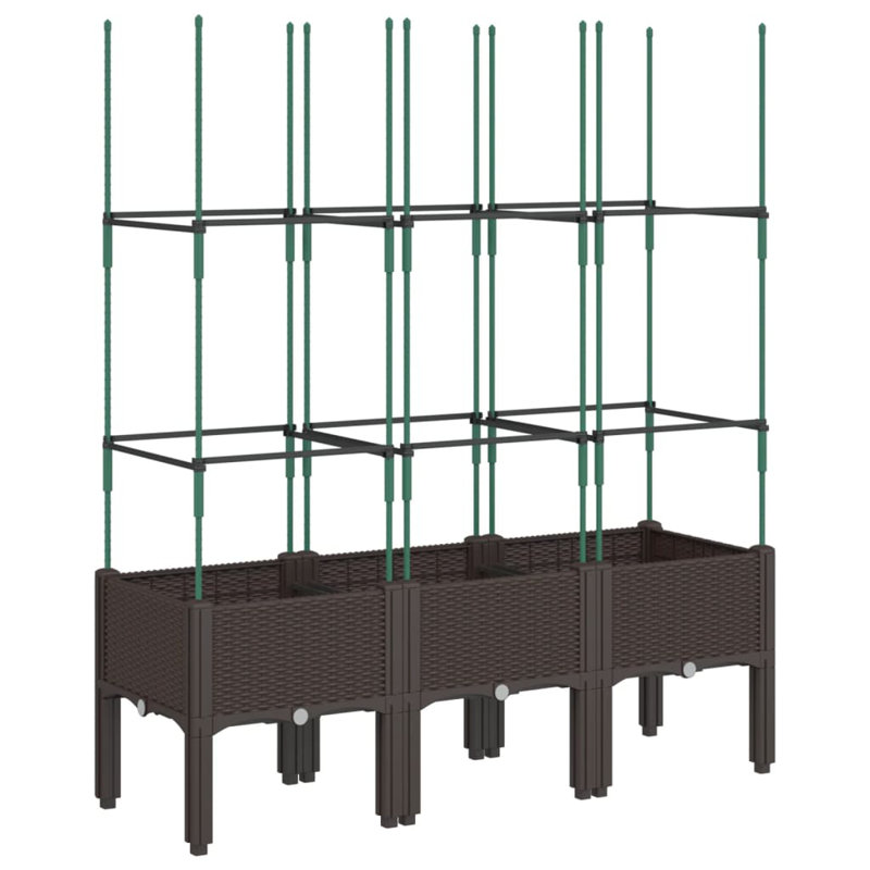 Aisatou Elevated Planter, Brown