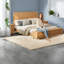 Lits King avec rangement, cadre en bois massif de style traîneau, chambre à coucher de style ferme