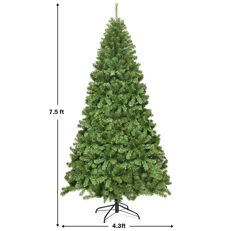 Arbre de Noël vert pin artificiel cachemire, H 7 pi 5 po
