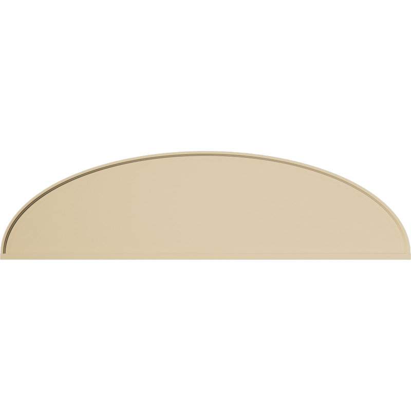 Elliptical Signature Urethane Pediment, Primed Tan, 72" x 19" x 2", None, Smooth