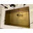 Brushed Gold Brass Single Bowl Undermount 16 Gauge Stainless Steel Kitchen Sink 30"