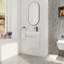 Meuble-lavabo mural 18 po avec lavabo en résine blanche et porte d'armoire à fermeture en douceur 18 po-366328528