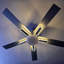 Ventilateur de plafond réversible à intensité variable de 52 po à 6 vitesses avec lumières DEL et télécommande, 3 lumières de couleur, minuterie, pales de bois à double face